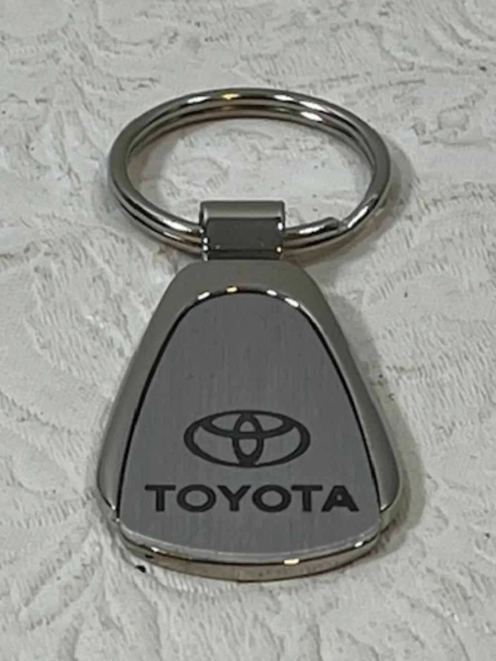 NEW Toyota Teardrop Key Chain Laser-Etched Satin Finish Metal Fob Tampa 1